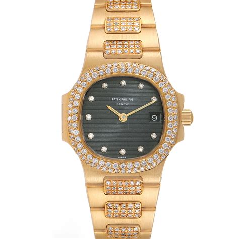 patek philippe nautilus 18k yellow gold diamond ladies watch 4700|Patek Philippe Nautilus 4700 .